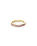 14K Gold Square Pink Sapphire Eternity Ring