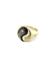 14K Gold Mother of Pearl Diamond Yin Yang Ring