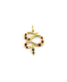 14K Gold Ruby & Blue Sapphire Snake Charm