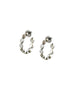 Silver Polki Diamond Hoop Earrings