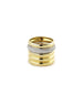 14K Gold Stacked Diamond Tube Cigar Band Ring