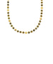 14K Gold Alternating Circle Tiger Eye Inlay Disco Chain