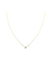 14K Gold Illusion Emerald Cut Diamond Necklace