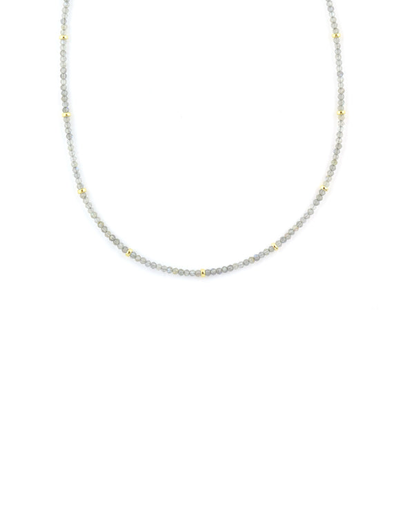 Small Labradorite Rondelle Necklace