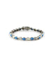 Silver Turquoise Polki Diamond Tennis Bracelet