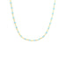 Turquoise Enamel Tin Cup Necklace