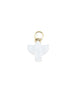 Small 14K Gold Carved White Opal Thunderbird Charm
