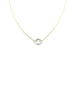 12mm 14K Gold Simple Lock Necklace