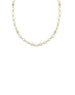 14K Gold Mini Square Mother of Pearl Inlay Disco Chain