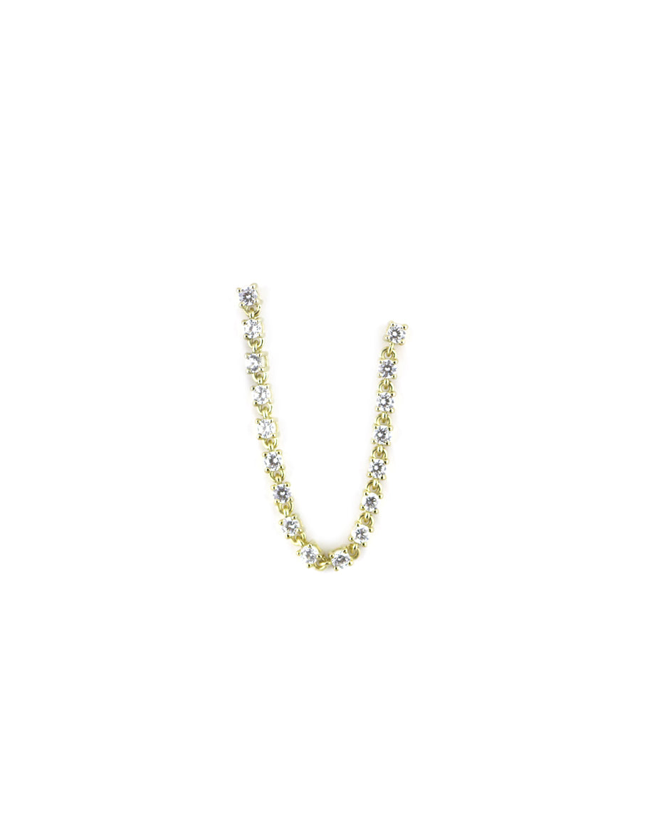 All Crystal Double Piercing Stud