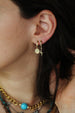 Mini Evil Eye Coin Huggie Earrings