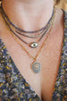 Diamond Cosmic Eye Necklace: Silver Cuban Chain