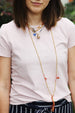 Chan Luu Long Gold Coral Tassel Necklace