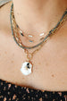 14K Inlaid Mother of Pearl Rectangle Necklace