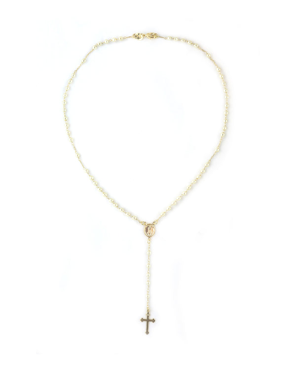 Gold Pearl Rosary