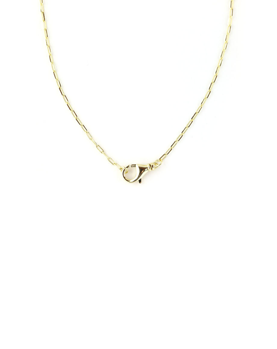 Simple Gold Paper Clip Lock Necklace