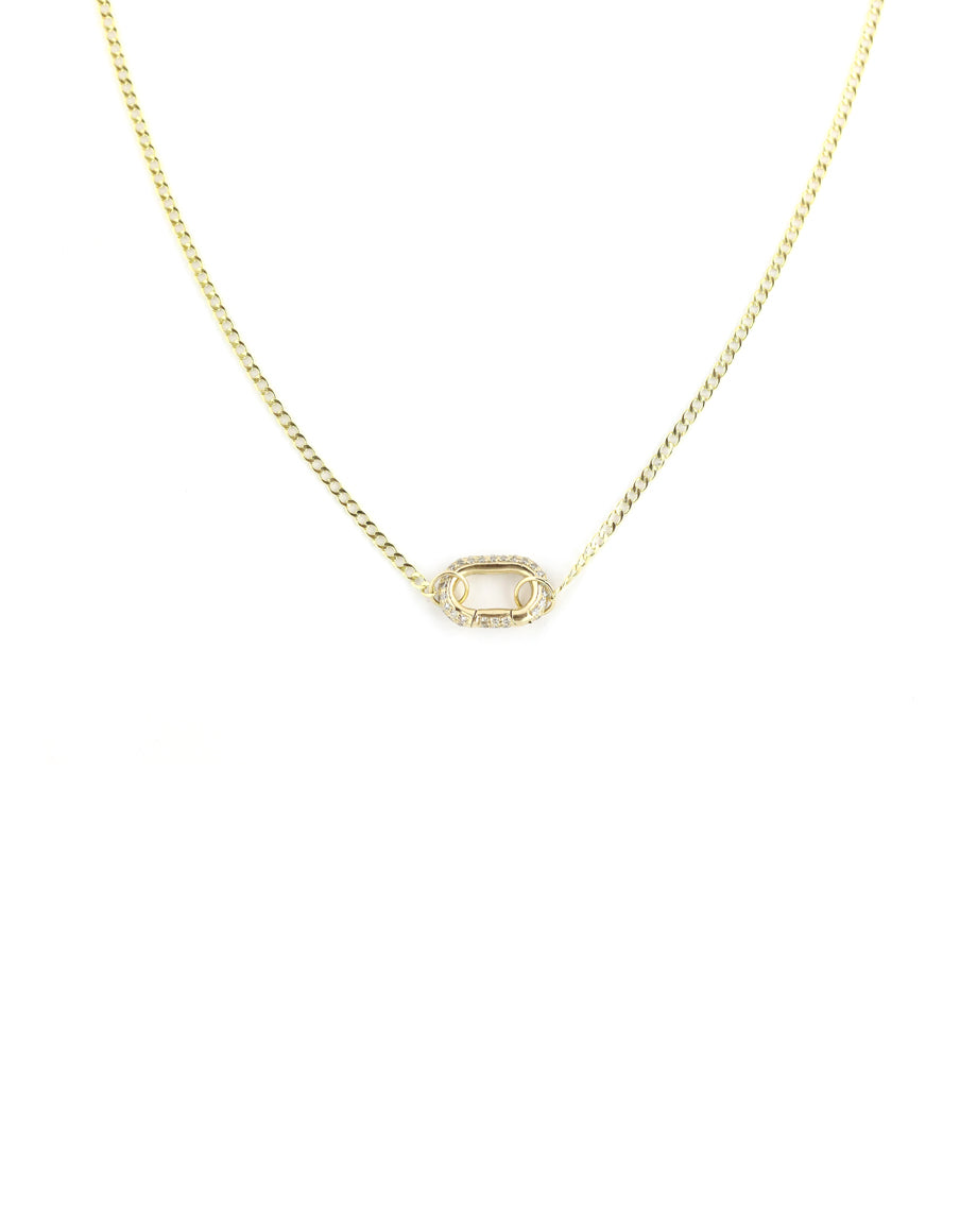 The Fine Lexi Lock Necklace: White Diamond
