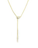 Gold Popcorn Chain Panther Lariat Necklace