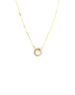 14K Gold Rima Snake Lock Necklace: Gold Paper Clip
