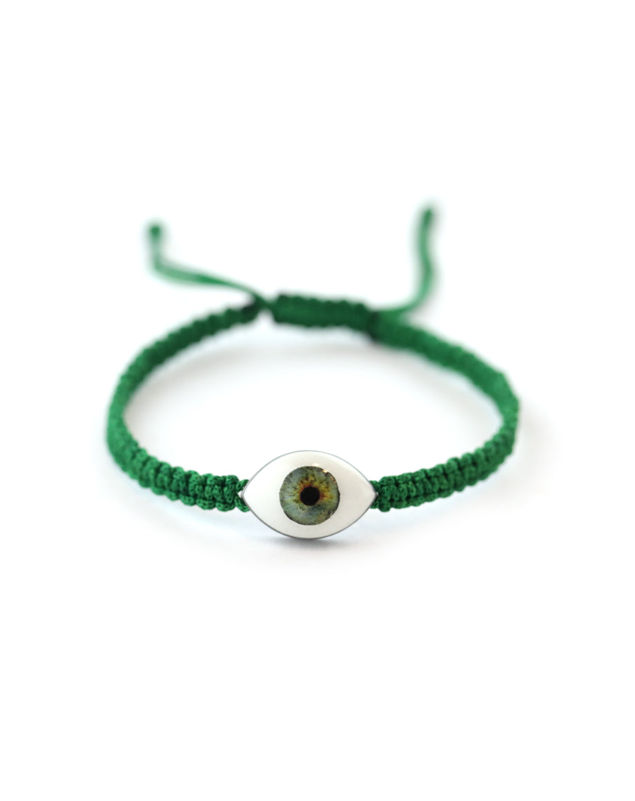 Cosmic Eye Bracelet: Green Thread