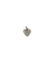 Small Silver Diamond Puffy Heart Charm