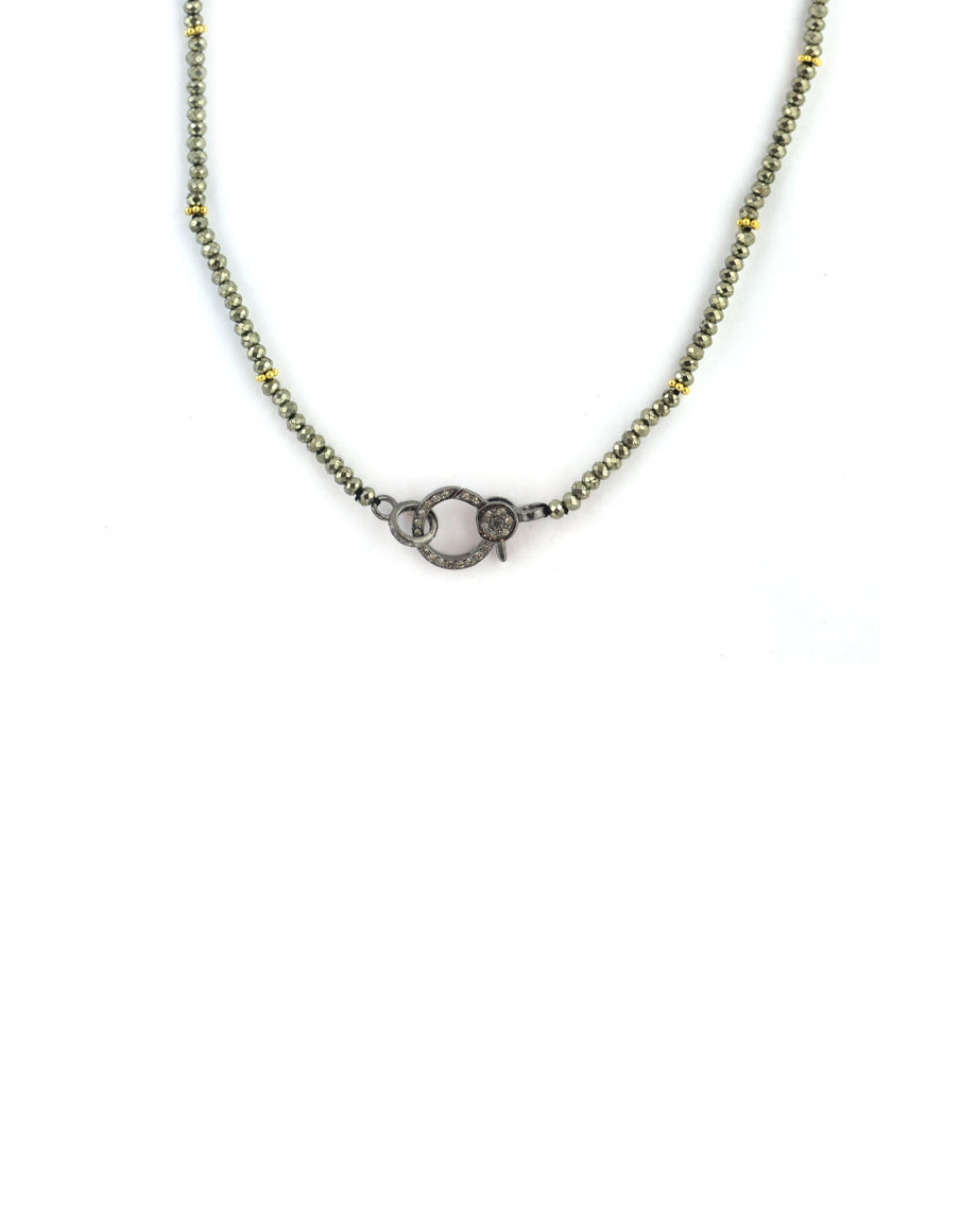 The Eva Lock Necklace: Knotted Pyrite