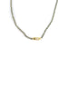 The Mini Gemma Lock Necklace: 2mm Knotted Pyrite
