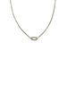 The Luxe Lexi Lock Necklace: Silver Round Box Chain