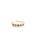 14K Gold Diamond Sapphire Circle Ring