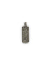 Thin Silver Diamond Dog Tag