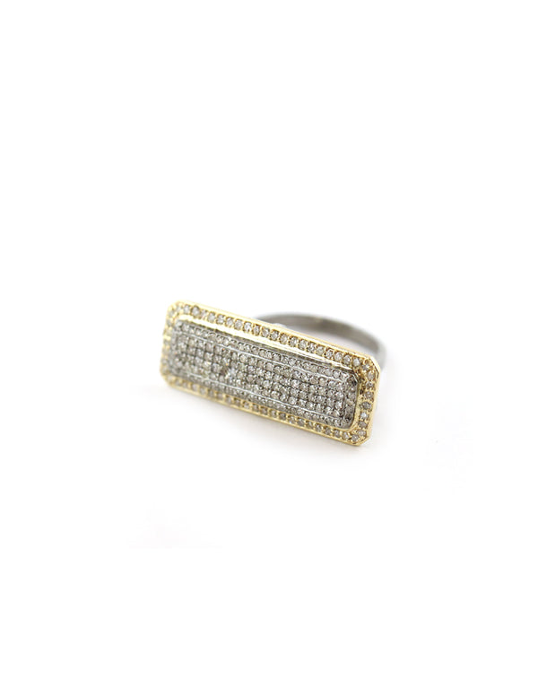 XL 14K Gold Landa Diamond Stack Ring